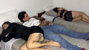 Forbidden night: my girlfriend's stepsister fucks me while she is careless