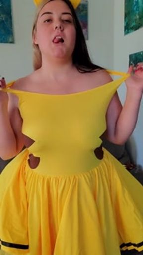 Sexy Cosplay Dress Up Strip Tease and Masturbates