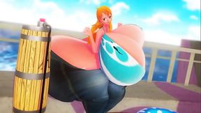 One Piece Nami full body inflation by Imbapovi