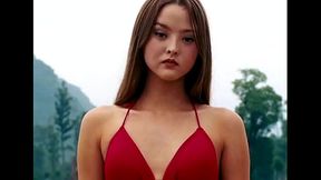 Devon Aoki with red bikini