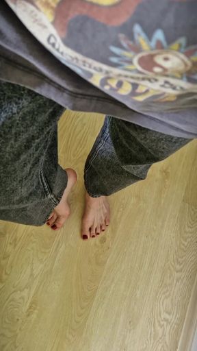 Foot worship - feet fetish tease