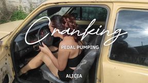 Alicia tries to start her old chevette (2C) several times