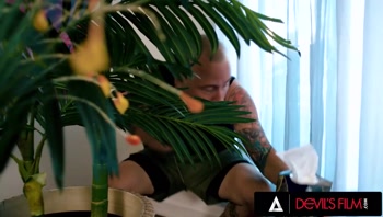 DEVILS FILM - Kenna James Catches Boyfriend Hiding And Jerking Off Then Begs For Hard Sex