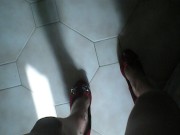 Legs heels red