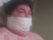 Fat Bastard gagged sounding CBT bondage