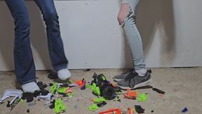 Chrissy and Sadie big truck smashing