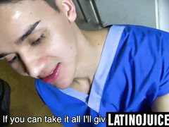 Twink Latino earns cash for bareback and facial