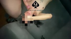 Esposa saiu sem me avisar, e foi dar na casa do nosso amigo, botou a calcinha pro lado e meteu no pelo !