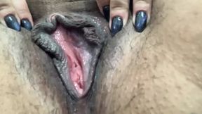 Wet pussy close up