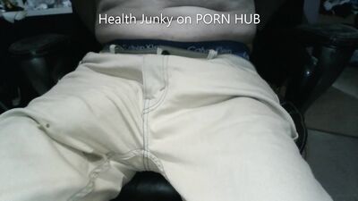 Cum Through Jeans Hands Free. Lots of Precum