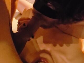 Fucklicking, spitroasting, double blowjobs, cumshots and cleanup in this bi Male+Male+Female 3some