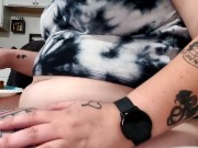Belly play and stuffing feederism (watch full vid on OnlyFans)