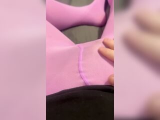 Trans Hotty Lauren in Pink Hose