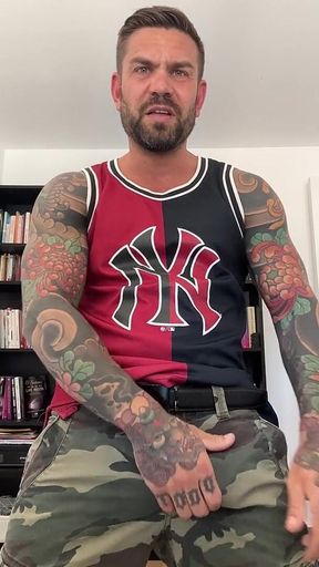 Spanish Muscular Bull with Clothes on