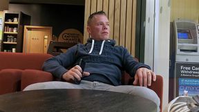 Dared to Jerk off in Busy Coffee Shop - Intense Public Cum