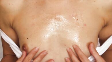 I excitedly play with my nice small breast - Hotkralya