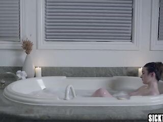Lexi Lore and tiny teen sucked big hard schlong and enjoyed rough fucking with teens kinky stepfather