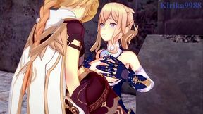 Lumine and Jean Gunnhildr and Aether intense sex. - Genshin Impact Hentai