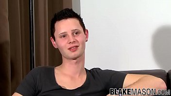 Britsh dude Aiden Jason wanking his dick until jizzing