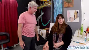 Brunette Plumper Chelsea Dagger seduces a hung model