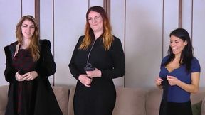 Pizza delivery guy watches amateur lesbian strip game
