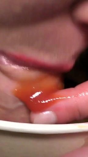 Food Fetish Blow Job in Chicken and Fries and Eat This with Taste