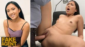 Young Asian Teen Squirts with Pleasure in Wild Casting Session
