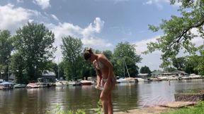 Katie Katt Lotions Up at the River House - WMV (SD)