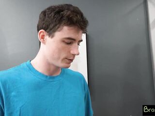 Nasty Brunette hair Sweetheart Nikki Nicole Slurps up Shy Stepbros Large Cock in Shower