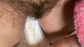 Very dirty white pantie from my hairy pussy