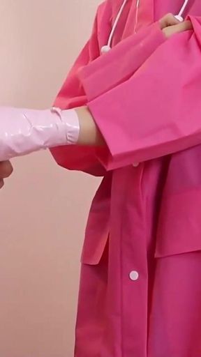 White Silk Raincoat Tape Restraint