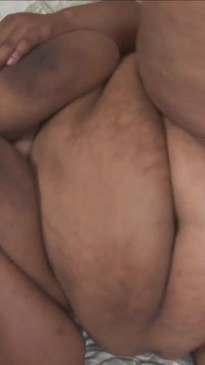 Lady Finesse ebony-skinned BBW fucks black cock to enjoy cum