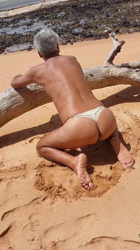 Ladysilva in panties on the beach my ass very hot and sexy
