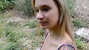 Tattooed blonde in public sex