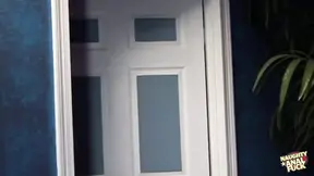 Black widow seduces duo with fiery butt&#x1F351; banging, expert blowjobs, and throat slamming