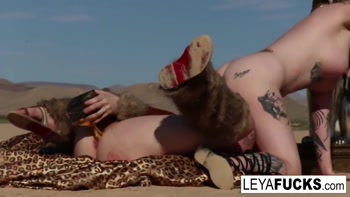 Leya Falcon Teaches Ophelia Rain to Worship Her Gold Trophy Hooters