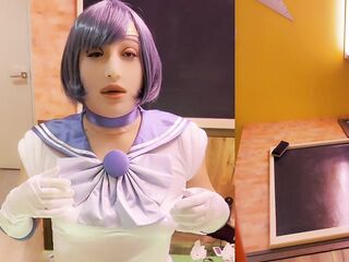 Sailor mercury's masturbation with teat toy and anal put in. Please see my asshole!