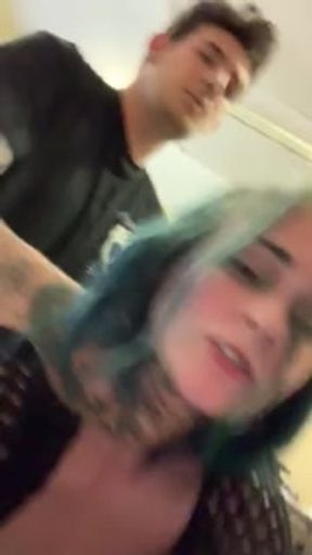 Goth Teen Likes It Mean