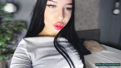 gets daddy’s cum all over big tits and legs