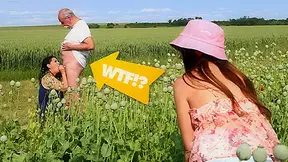 Caught Old Couple Fucking in the Field! Granny Was So Wet, I Had to Slide In Too at GrandParentsX