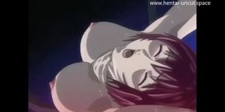 Asian MILF gives tentacle blowjob in public