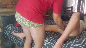 Mutual masturbation with cute blonde