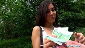 Public Agent Horny sexy tourist sucks and fucks in secluded forest