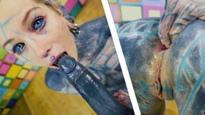 Tattoo Couple P-O-V Virtual Sex - Anal Creampie, Woman Orgasm, Goth, Punk, Assfucking, Gapes, Sloppy Bj