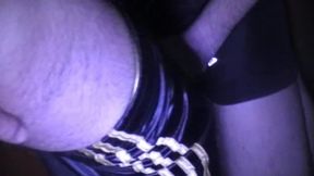 Hard sneaker submission in public backroom