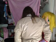 PVC Madoka Cosplay, Gagged and Humping Vibraitor Inflatable