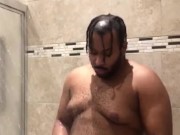 Sexy Thick Black BBC Strokes In Shower - Daddy Dame