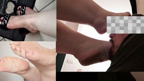 SBBW RED SWEATY SOLES SIZE 39 FOOT GAGGING MY SLAVE