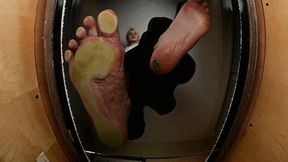 GIANT BLONDE slow motion car crush! GIANTESS FEET! - MP4