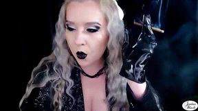 Moods cigarillo with black glossy lips and gloves [1080p, wmv]